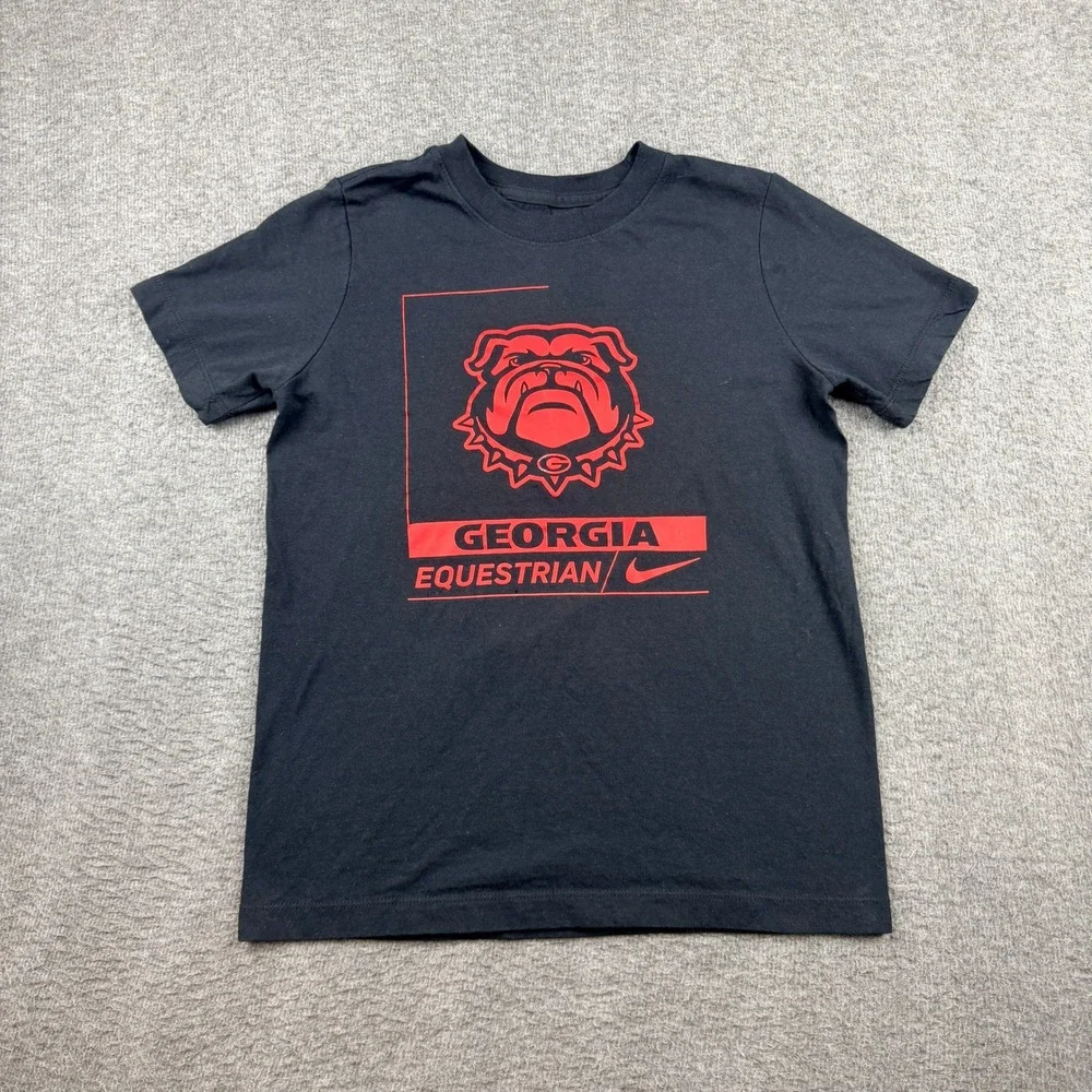 Nike Georgia Bulldogs Equestrian Women's‎ M Medium T-Shirt Black Red